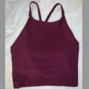 Purple Cropped Workout Top - Small